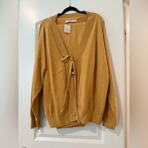 NWT Free People Solar Mustard Yellow Sweater Set